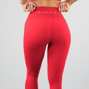 Alphalete Revival R6 leggings Formula Red